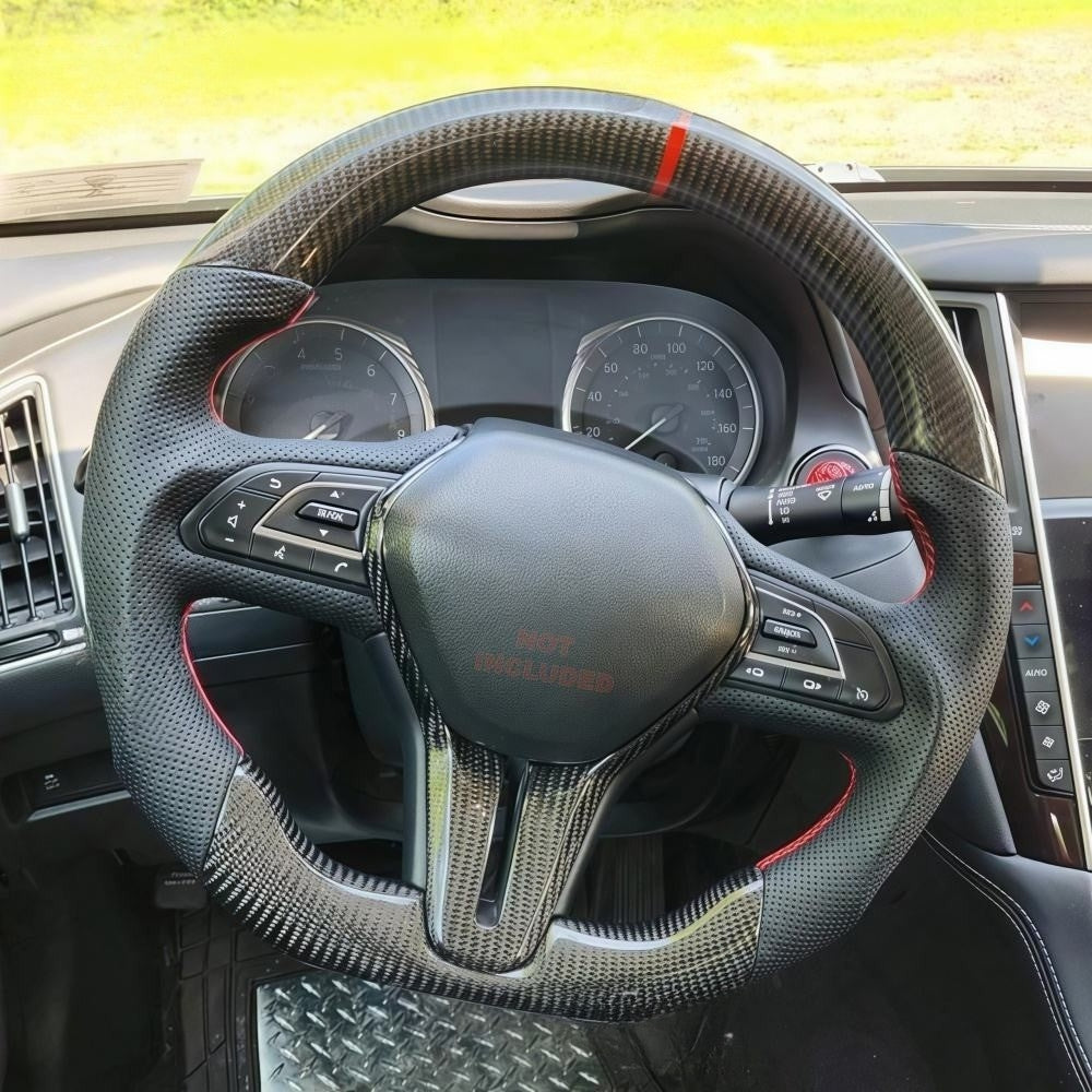 Real Carbon Fiber Steering Wheel for Infiniti QX50 Q50 Q60 2017-2022