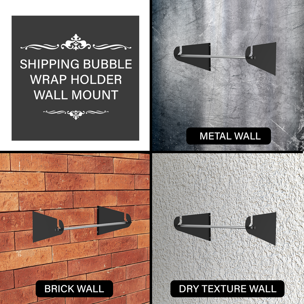 Wall/Ceiling Mount Dispenser Holder Brackets for Bubble Wrap Foam Rolls Packing - Bull Boost Performance