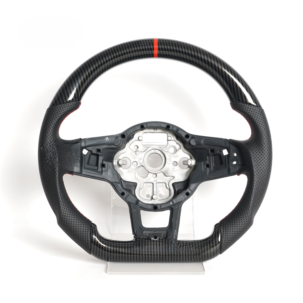 Hydro-Dip Carbon Fiber Steering Wheel for Volkswagen Golf GTI, Golf R & MK7/MK7.5 R-Line 2015–2019