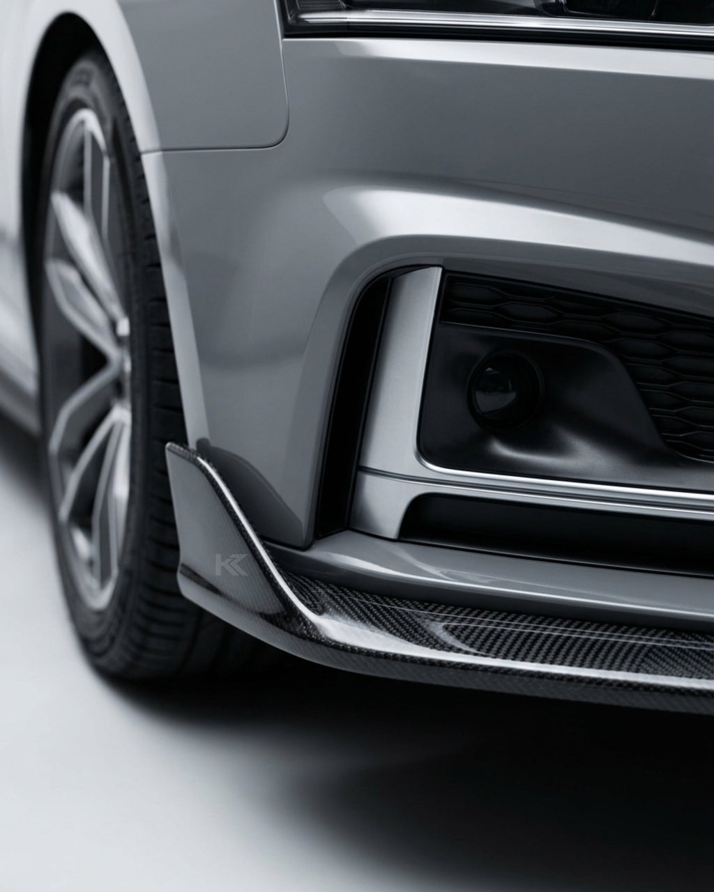 Audi A5 S-Line / S5 B9 Carbon Fiber M&L Style Front Bumper Diffuser Lip 2017 - 2019