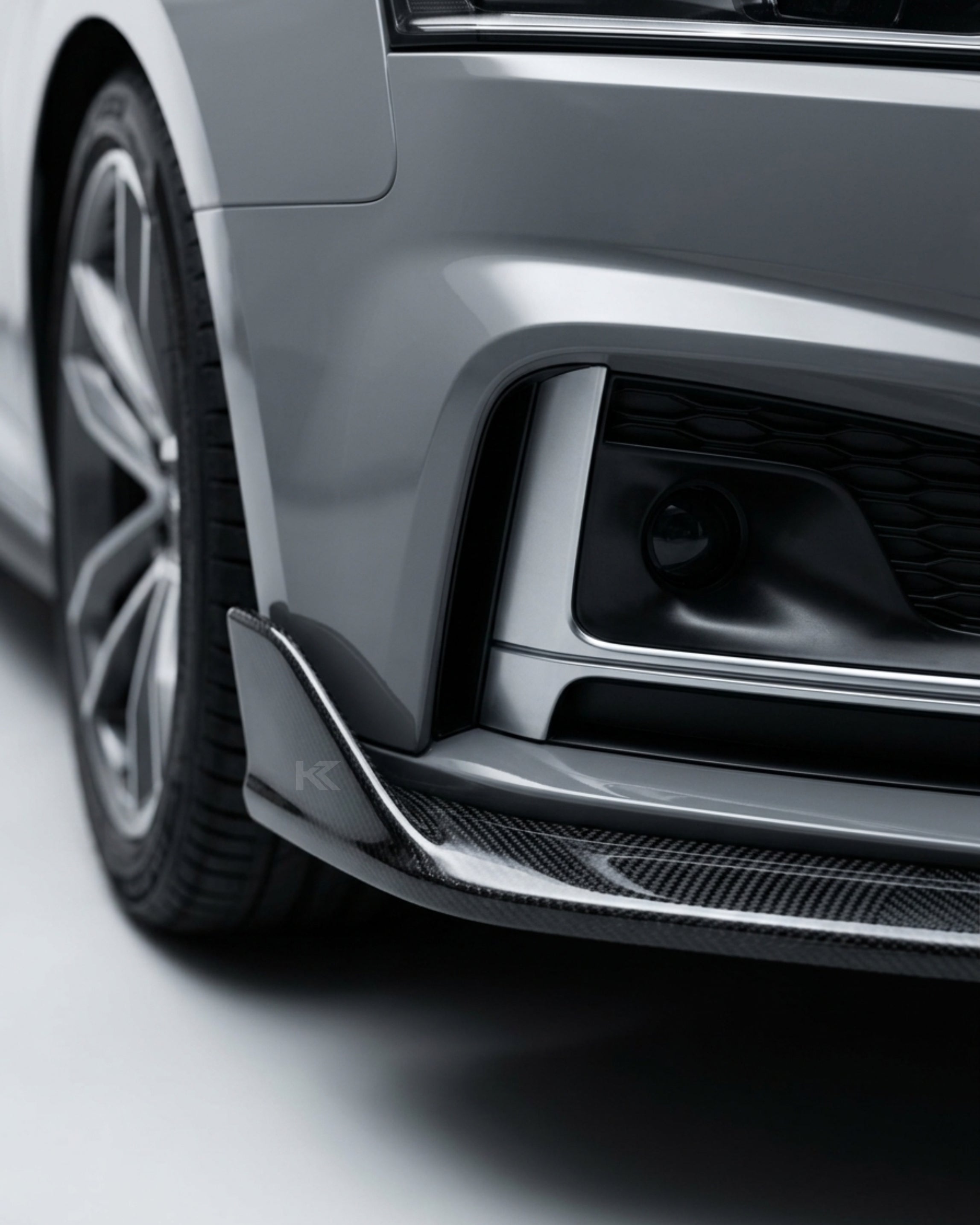 Audi A5 S-Line / S5 B9 Carbon Fiber M&L Style Front Bumper Diffuser Lip 2017 - 2019