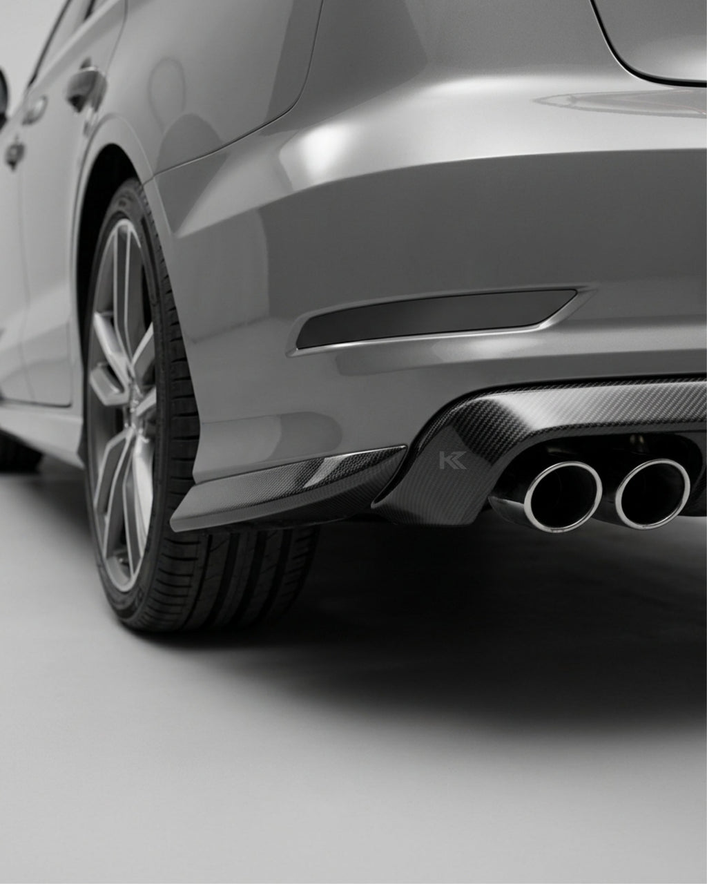 Audi S3 8V Sedan Carbon Fiber RS Style Rear Bumper Diffuser 2015 - 2016