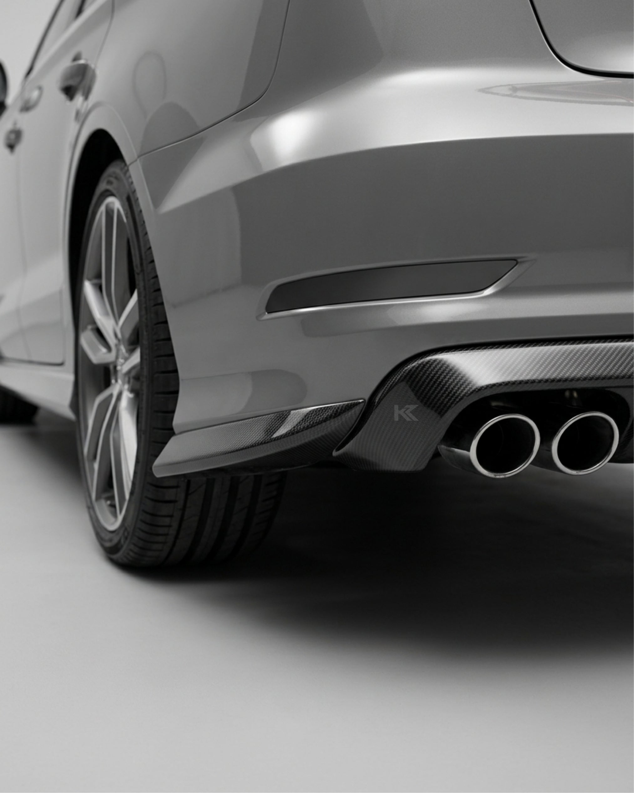 Audi S3 8V Sedan Carbon Fiber RS Style Rear Bumper Diffuser 2015 - 2016