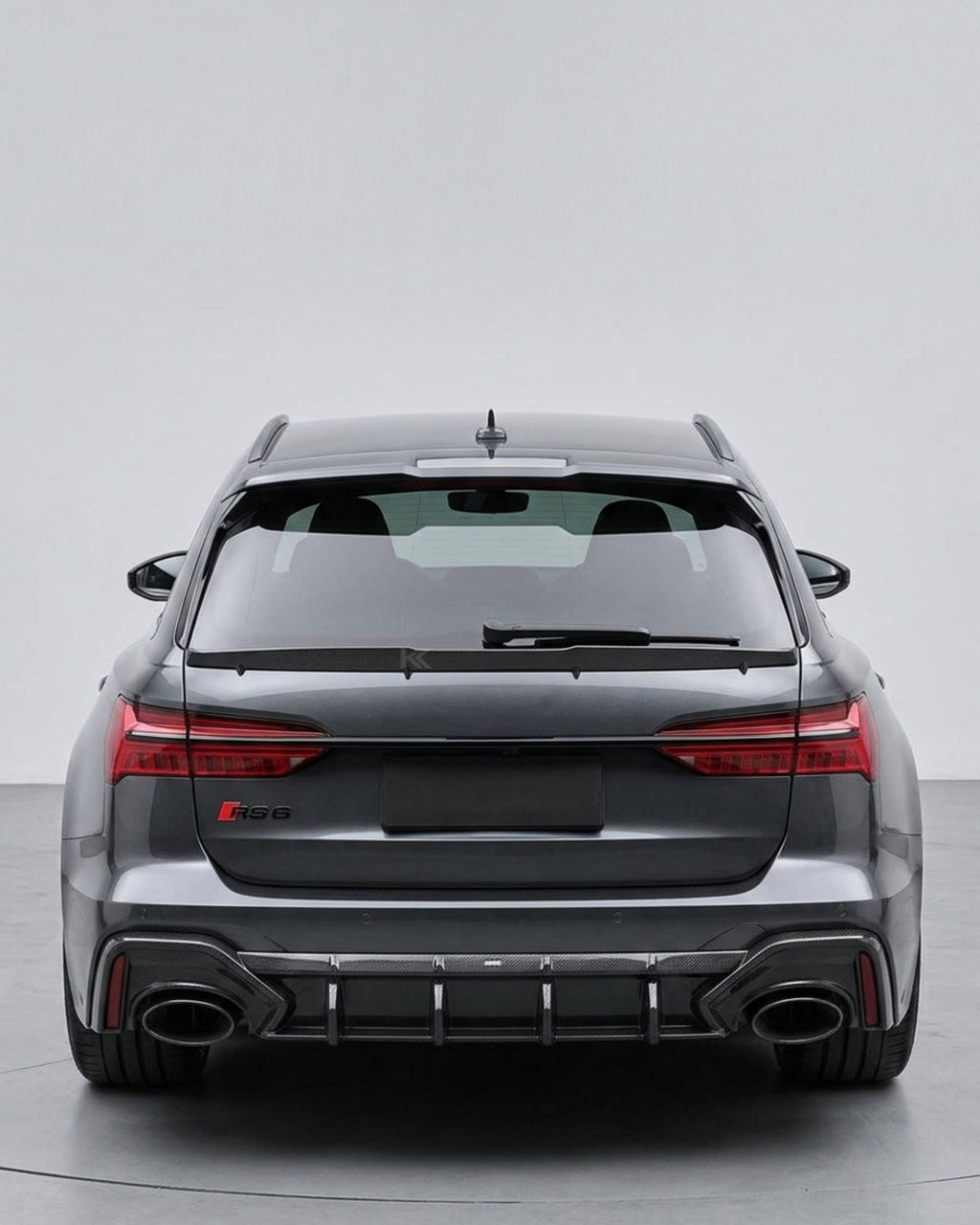 Audi RS6 C8 Avant Wagon Dry Carbon Fiber Roof Window Middle Spoiler 2019 - 2022