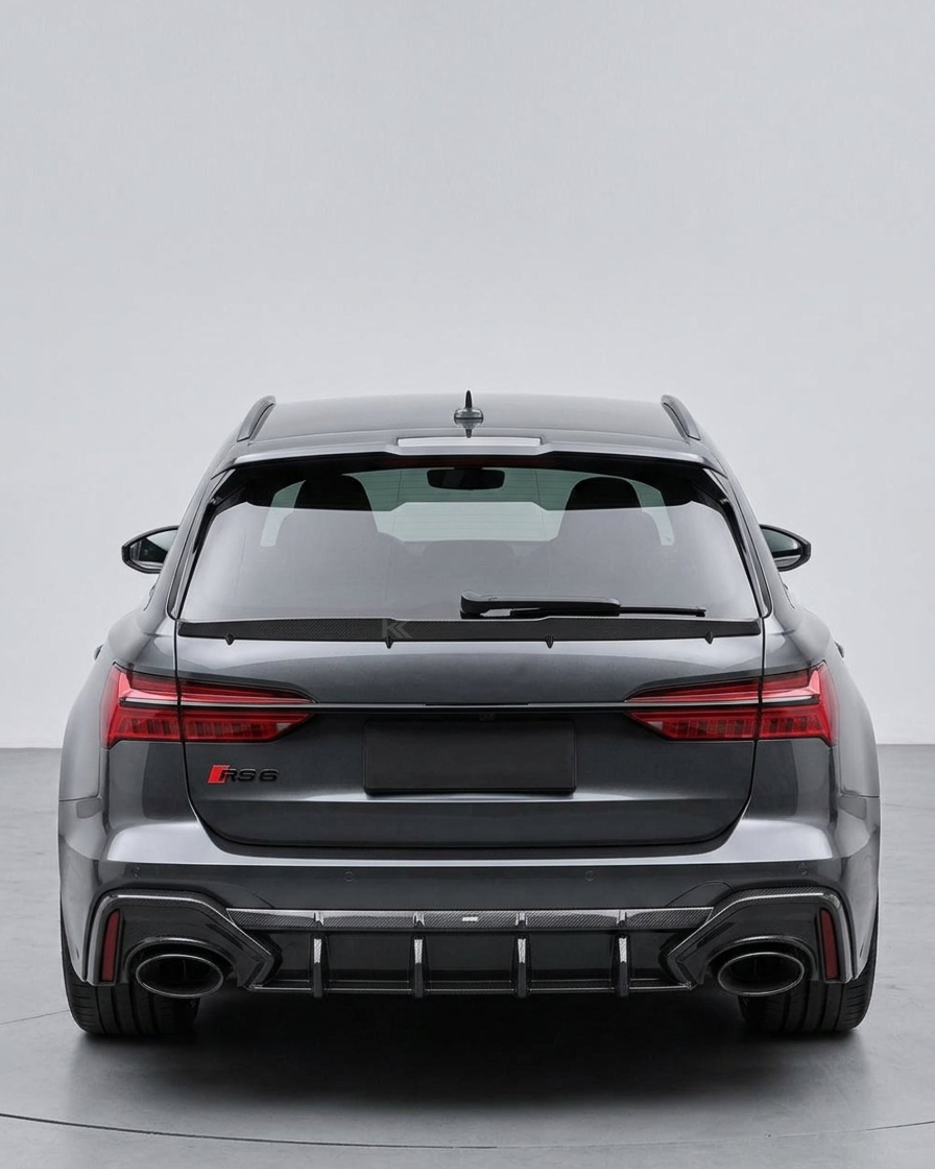 Audi RS6 C8 Avant Wagon Dry Carbon Fiber Roof Window Middle Spoiler 2019 - 2022