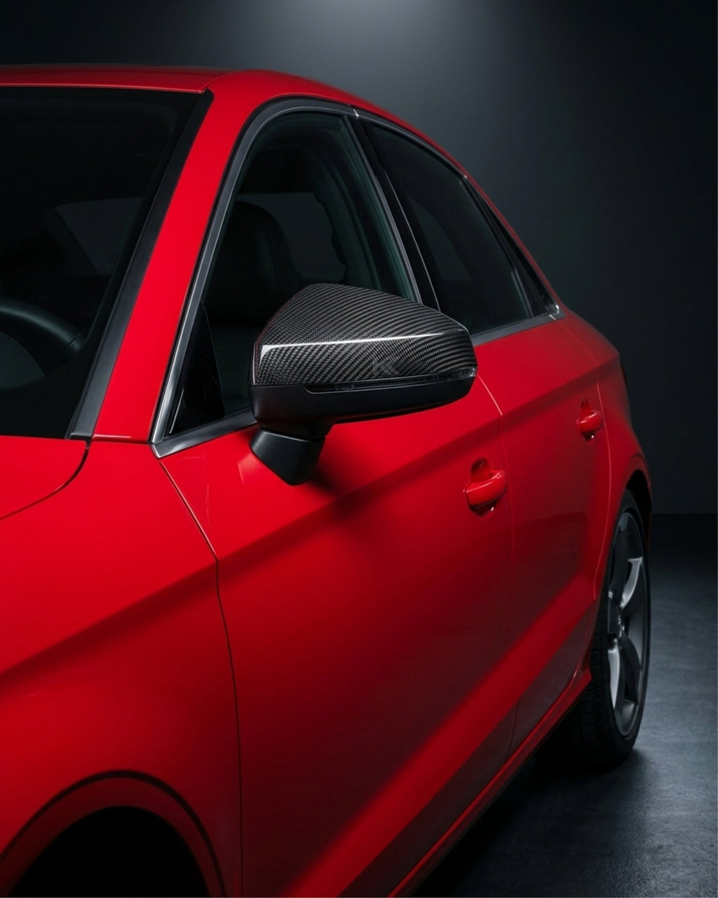 Audi A3 8V / S3 / RS3 Carbon Fibre Side Wing Mirror Covers Without Side Assist 2016
