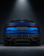 Audi RS7 C8 Sportback 4-Door Dry Carbon Fiber Rear Bumper Lip With Big Fins 2020 - 2021