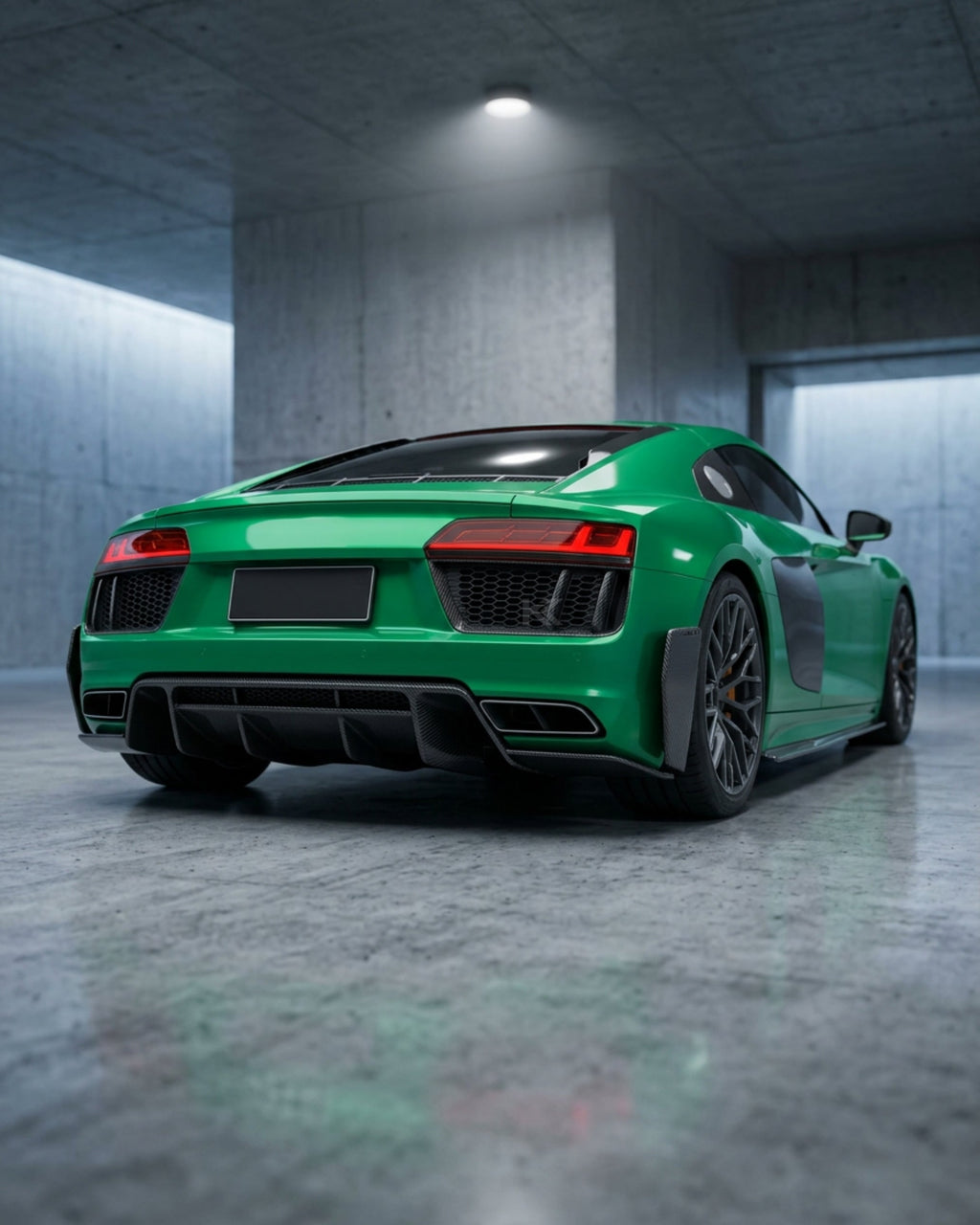 Audi R8 V10 / V10 Plus Coupe 4S Gen 2 Carbon Fiber Rear Bumper Blades 2016 - 2019