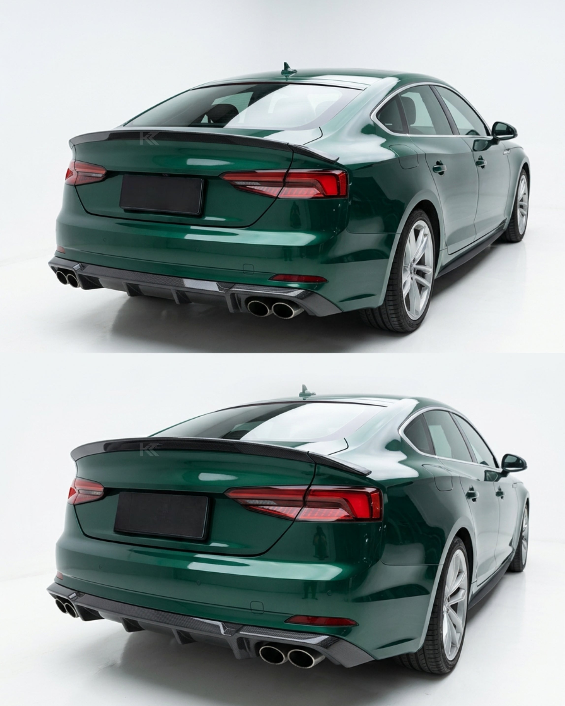 Audi A5 / S5 B9 Sportback Carbon Fiber Rear Spoiler – 3-Piece S5 Style (2017–2019)