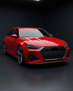 Audi RS6 C8 Avant Pre-Preg Dry Carbon Fiber Front Grille Insert Trim Cover 2019 - 2021
