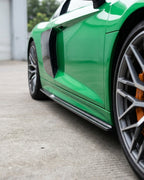 Audi R8 V10 Coupe 4S Gen 2 Carbon Fiber Side Skirts Door Extension Lip 2016 - 2019