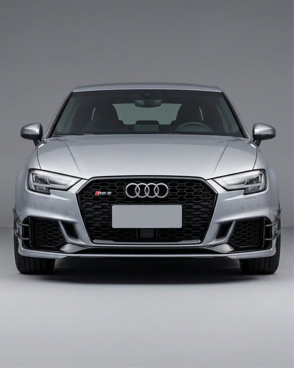 Audi RS3 8V Sedan Carbon Fiber Front Bumper Fins 2017 - 2019