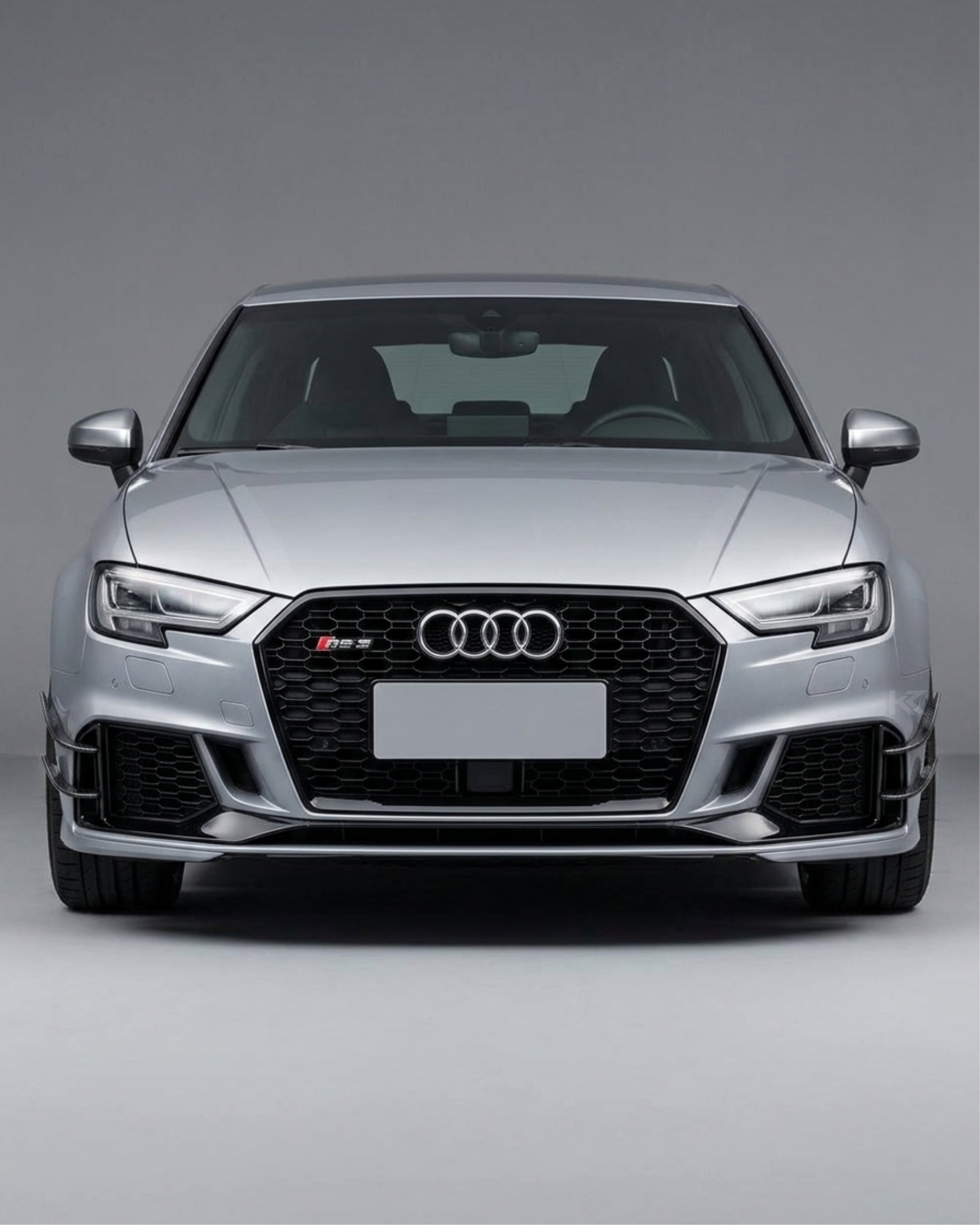 Audi RS3 8V Sedan Carbon Fiber Front Bumper Fins 2017 - 2019
