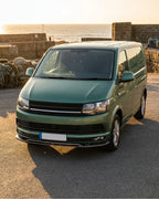 VW Transporter T6 Carbon Fiber Front Lip Extension – Gloss Black (2015–2020)