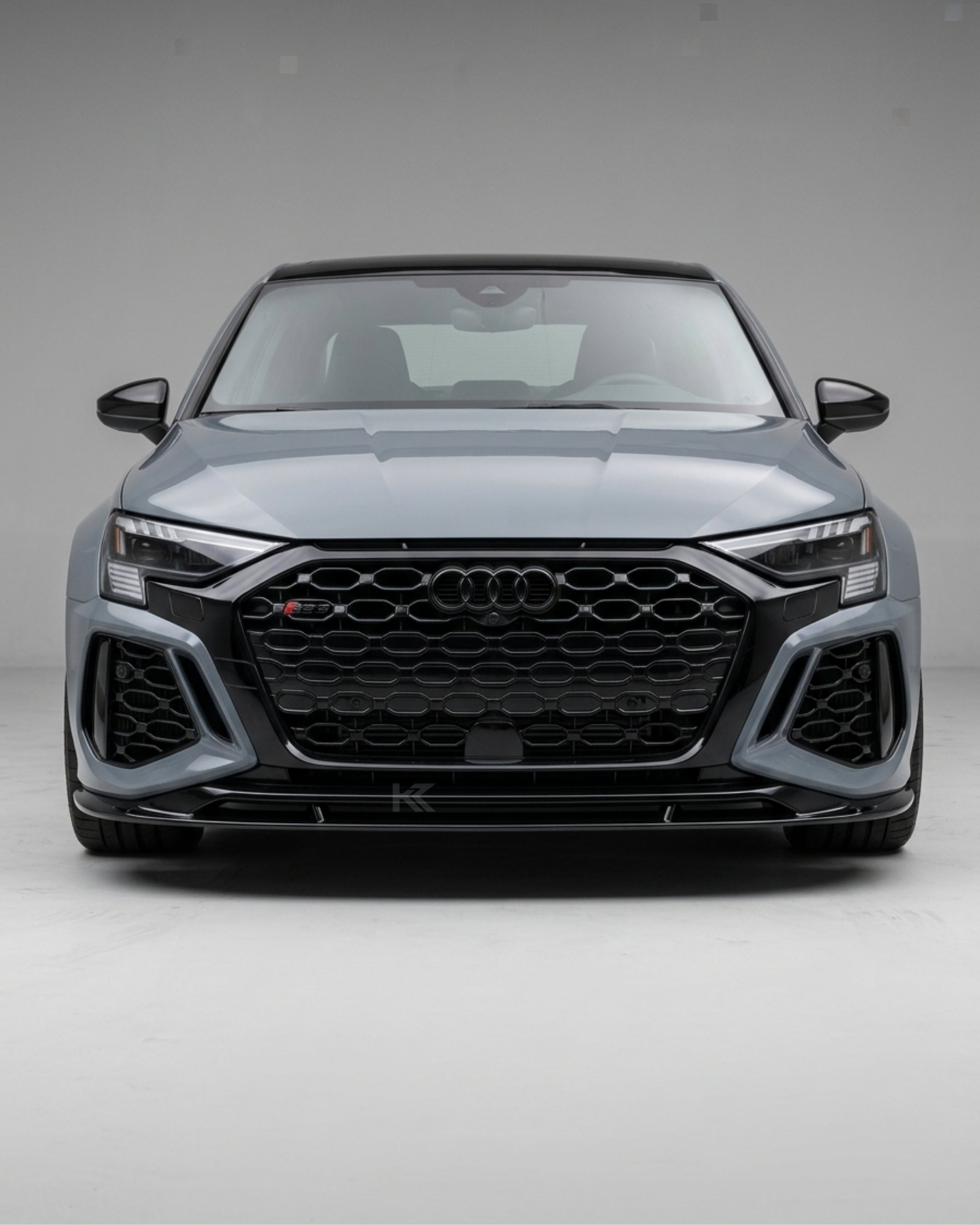 Audi RS3 8Y Sedan Pre-Preg Dry Carbon Fiber Gloss Black Front Bumper Lip 2022 - 2024