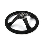 Have Faith Infiniti G35 G37 Suede 3"Deep Dish Steering Wheel + Quick Release Short Hub Adapter - Bull Boost Performance