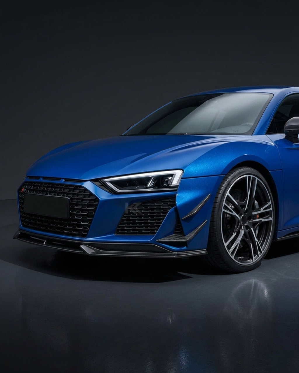 Audi R8 V10 GT / Performance Coupe 4S Gen 2 Facelift Dry Carbon Fiber Front Bumper Canards 2022 - 2023