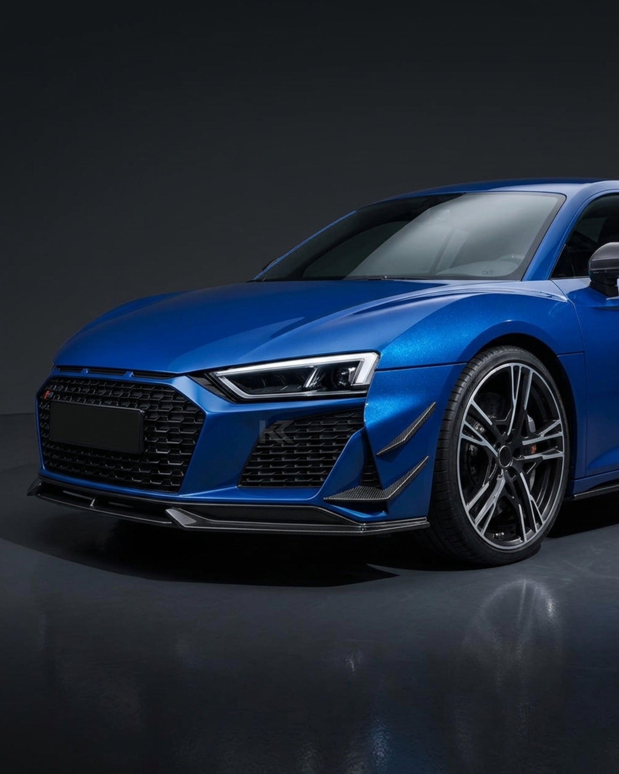 Audi R8 V10 GT / Performance Coupe 4S Gen 2 Facelift Dry Carbon Fiber Front Bumper Canards 2022 - 2023