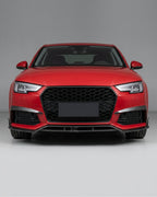 Audi A4 B9 S-Line / S4 Sedan Carbon Fiber J-Style Front Valance Lip 2017 - 2019