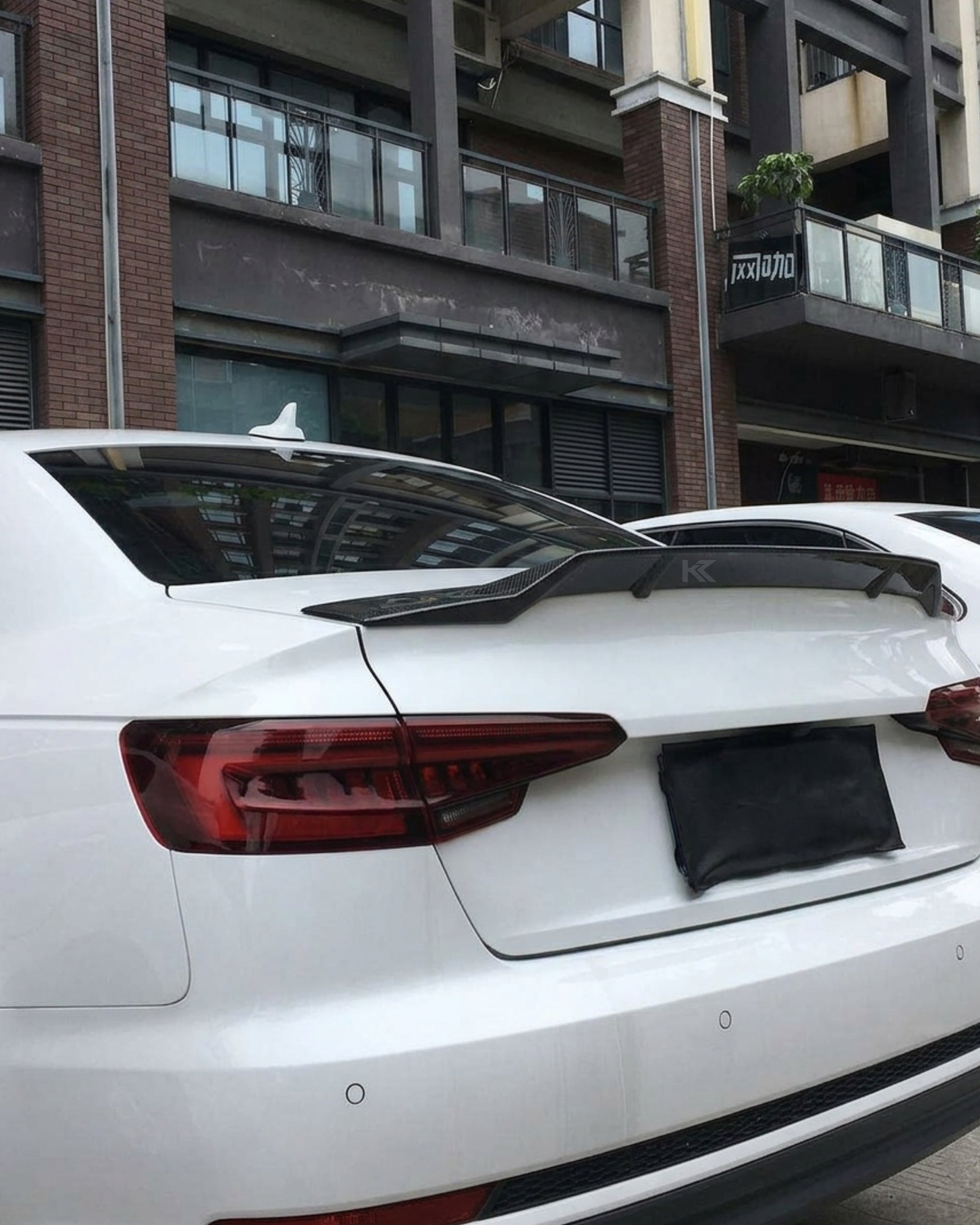 Audi A4 B9 / S4 B9 Sedan (2017-2019) Carbon Fiber Ducktail Trunk Spoiler – R Style Rear Lip