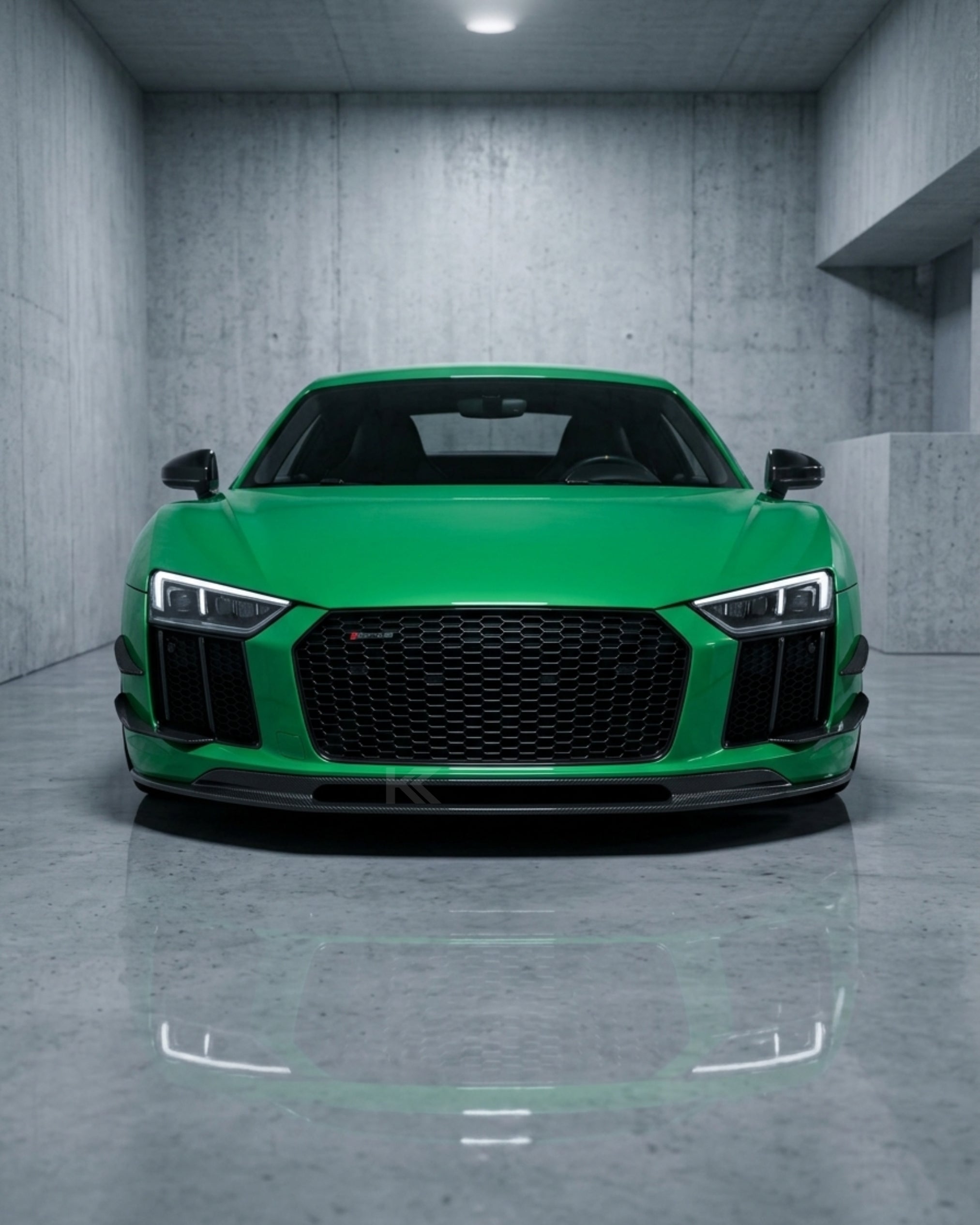 Audi R8 V10 Coupe 4S Gen 2 Dry Carbon Fiber Custom-Design Front Bumper Lip Spoiler 2016 - 2018