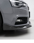 Audi A5 S-Line / S5 B8.5 Facelift Carbon Fiber Front Bumper Lip Splitter Chin Spoiler 2012 - 2016