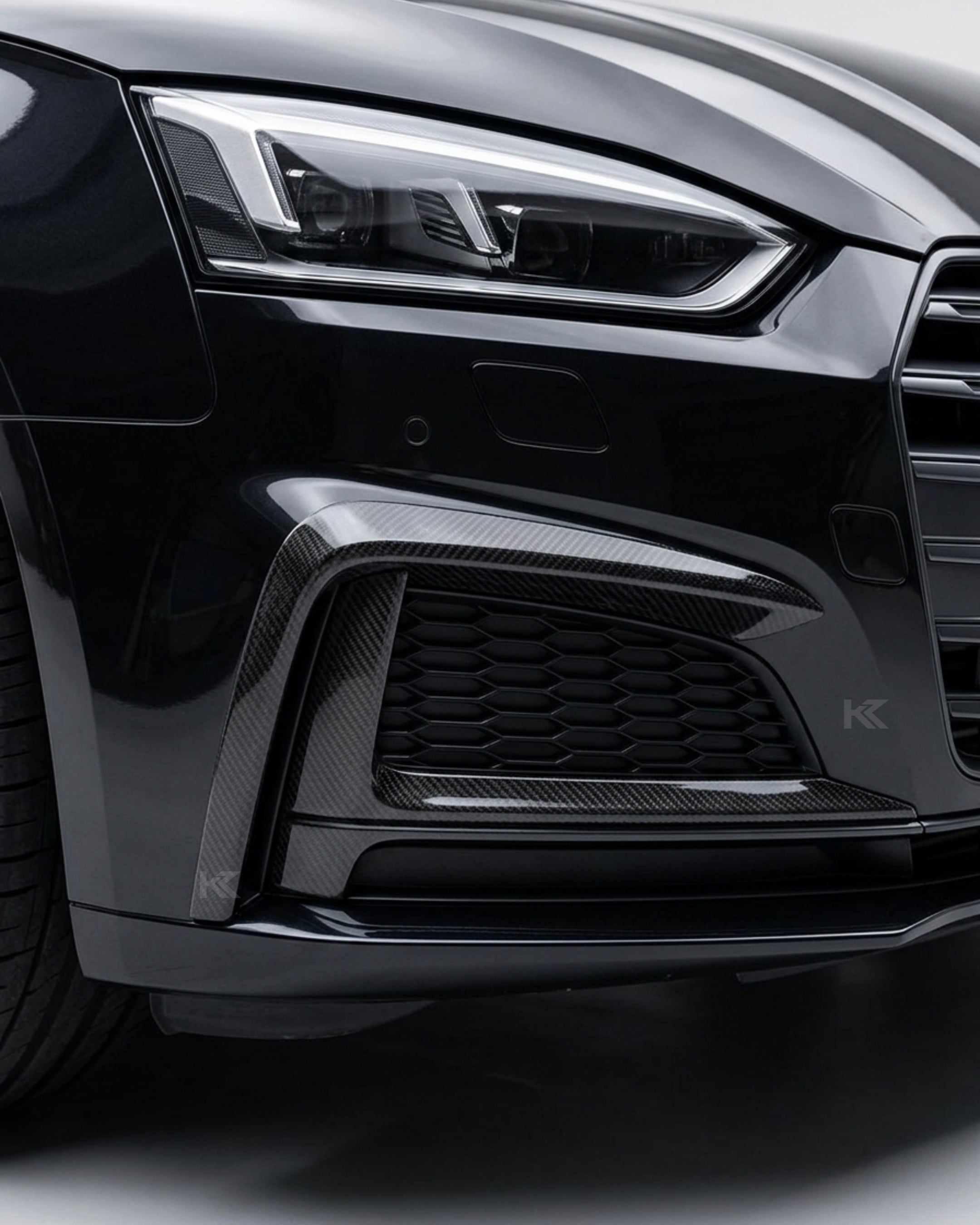 Audi A5 S-Line / S5 B9 Carbon Fiber Front Bumper Canards 2017 - 2019