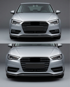 Carbon Fiber Front Lip Splitter – Audi A3 / S3 8V S-Line Hatchback (2017-2019)