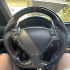 Hydro-Dip Carbon Fiber Steering Wheel for Infiniti G25, G35 & G37 Sedan 2007-2013