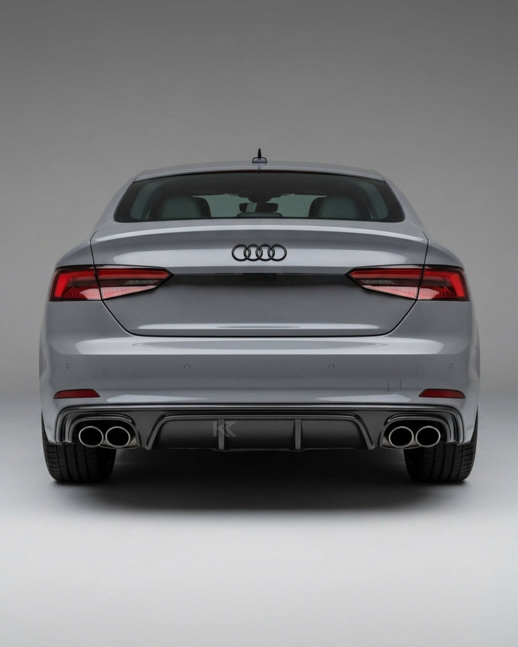 Audi A5 S-Line / S5 B9 Coupe & Sedan Carbon Fiber Gloss Black Rear Bumper Diffuser 2017 - 2019
