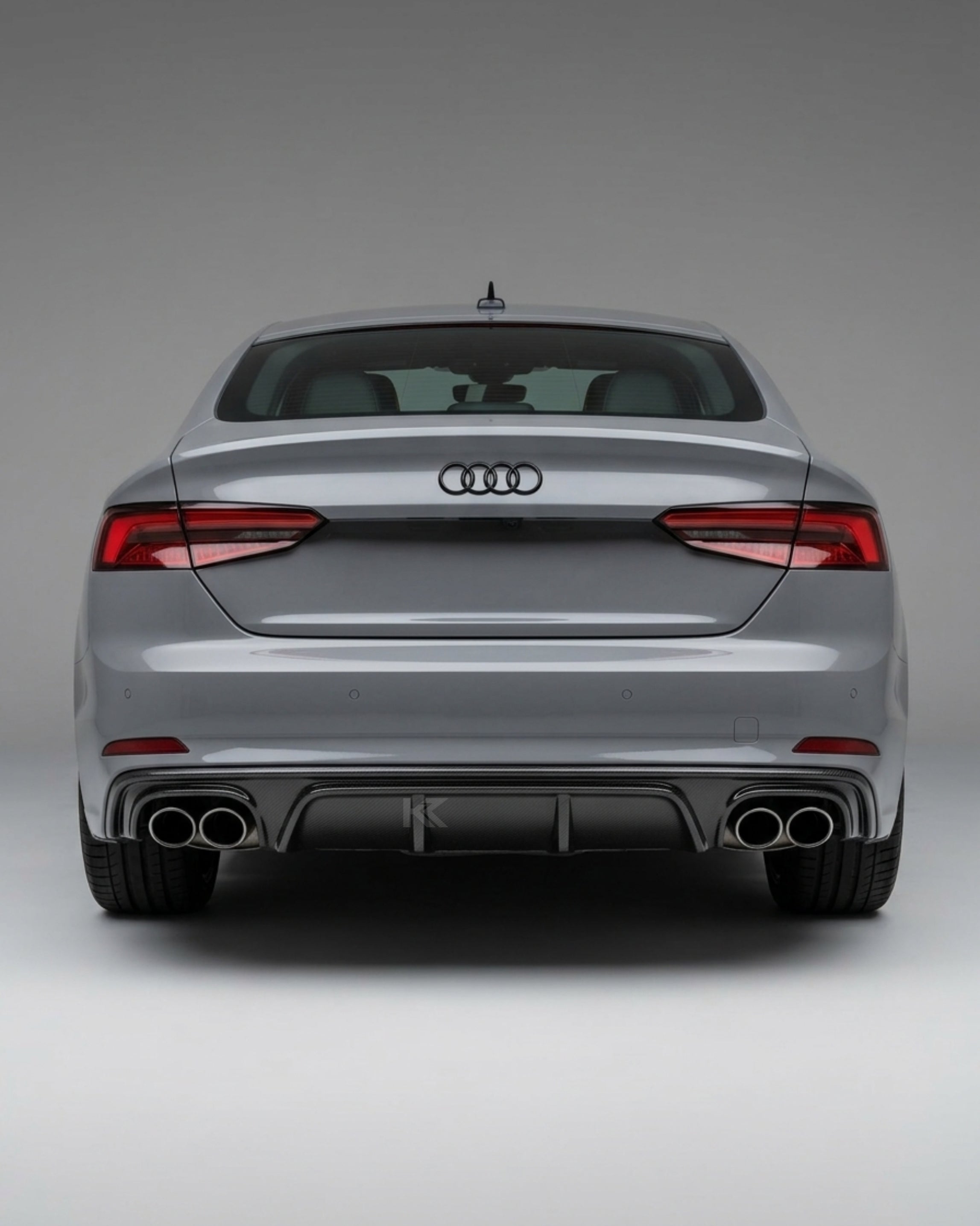 Audi A5 S-Line / S5 B9 Coupe & Sedan Carbon Fiber Gloss Black Rear Bumper Diffuser 2017 - 2019