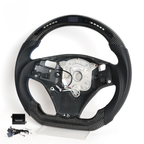 LED Carbon Fiber Steering Wheel for BMW E90 E92 E93 M3, 328i & 335i with Paddle Shifter Cutouts