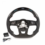 LED Real Carbon Fiber Steering Wheel for Audi A3 A4 A5 RS3 RS4 RS5 S3 S4 S5 2016–2020