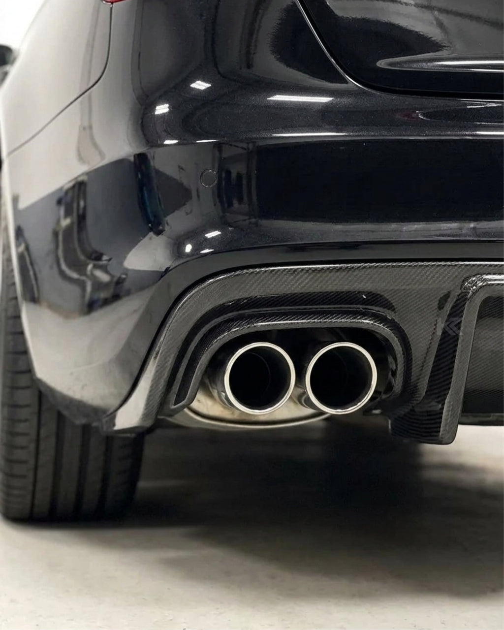 Audi A4 B8 S-Line / S4 Sedan Carbon Fiber JC Style Rear Valance Diffuser 2008 - 2012