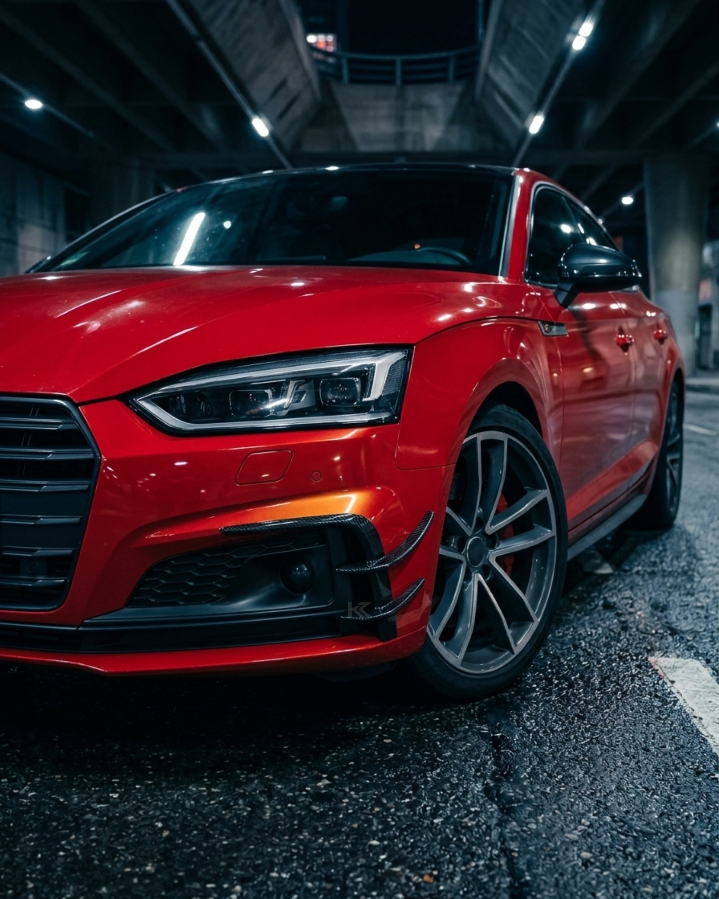 Audi A5 S-Line / S5 B9 Carbon Fiber Front Bumper Canard Fins 2017 - 2019