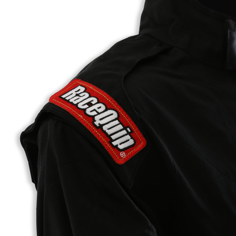 RaceQuip Black Chevron-1 Suit - SFI-1 Small
