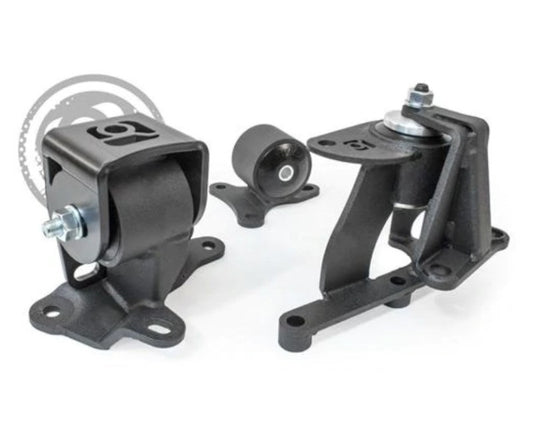 Innovative 88-91 Prelude H-Series Black Steel Mounts 85A Bushings