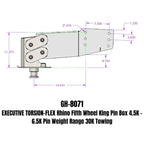 Gen-Y Executive Torsion-Flex 5th Wheel King Pin Box (3.5K-6.5K PW Range 30K Towing) - Fits Rhino