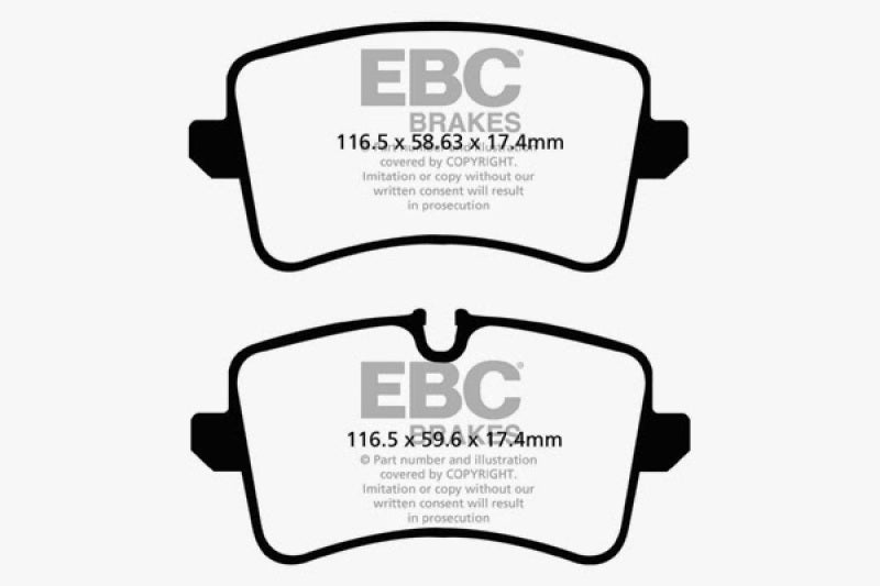 EBC 11 Audi A6 2.0 Turbo Ultimax2 Rear Brake Pads