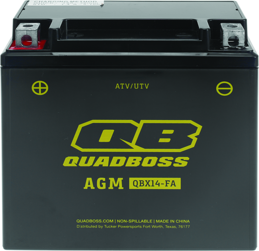 QuadBoss Maintenance-Free AGM Battery QBX14-FA