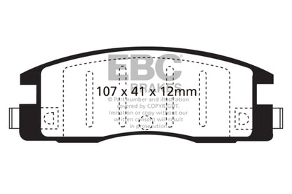 EBC 90-94 Isuzu Amigo 2.3 Ultimax2 Rear Brake Pads