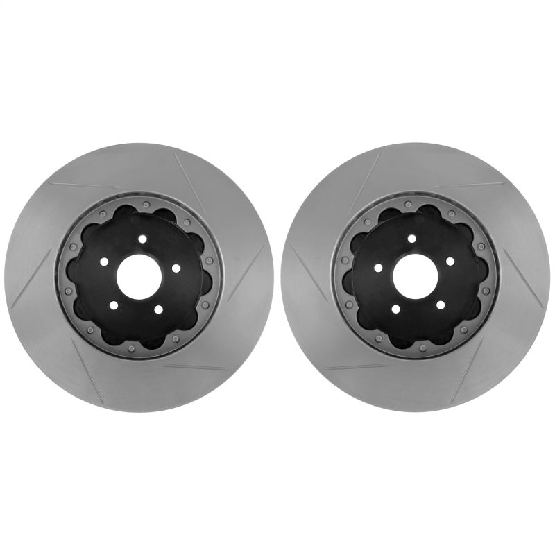 StopTech 03-06 Dodge Viper AeroRotor Direct Replacement 2-piece Drilled Rear Rotors (Pair)