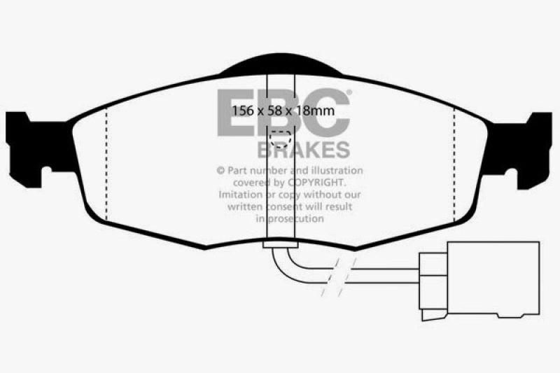 EBC 16-17 Smart Fortwo Ultimax Front Brake Pads