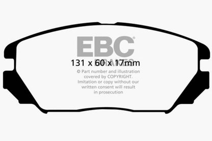 EBC 08-09 Hyundai Azera 3.3 Ultimax2 Front Brake Pads