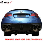 2012-2016 BMW F10 M5 3D Style Rear Bumper Lip Diffuser Carbon Fiber