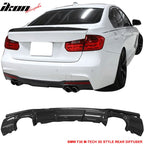 2012-2018 BMW F30 Sedan 3D Style Rear Bumper Lip Diffuser Carbon Fiber