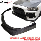 2008-2015 Mitsubishi Lancer EVO X RA Style Front Lip Carbon Fiber