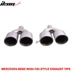 Fits 12-14 Benz W204 C-Class CF Rear Diffuser + C63 Exhaust Tips
