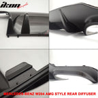 Fits 12-14 Benz W204 C-Class CF Rear Diffuser + C63 Exhaust Tips