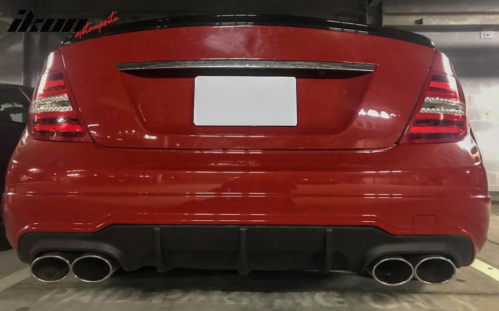 2012-2014 Mercedes W204 C-Class Rear Bumper Diffuser ABS